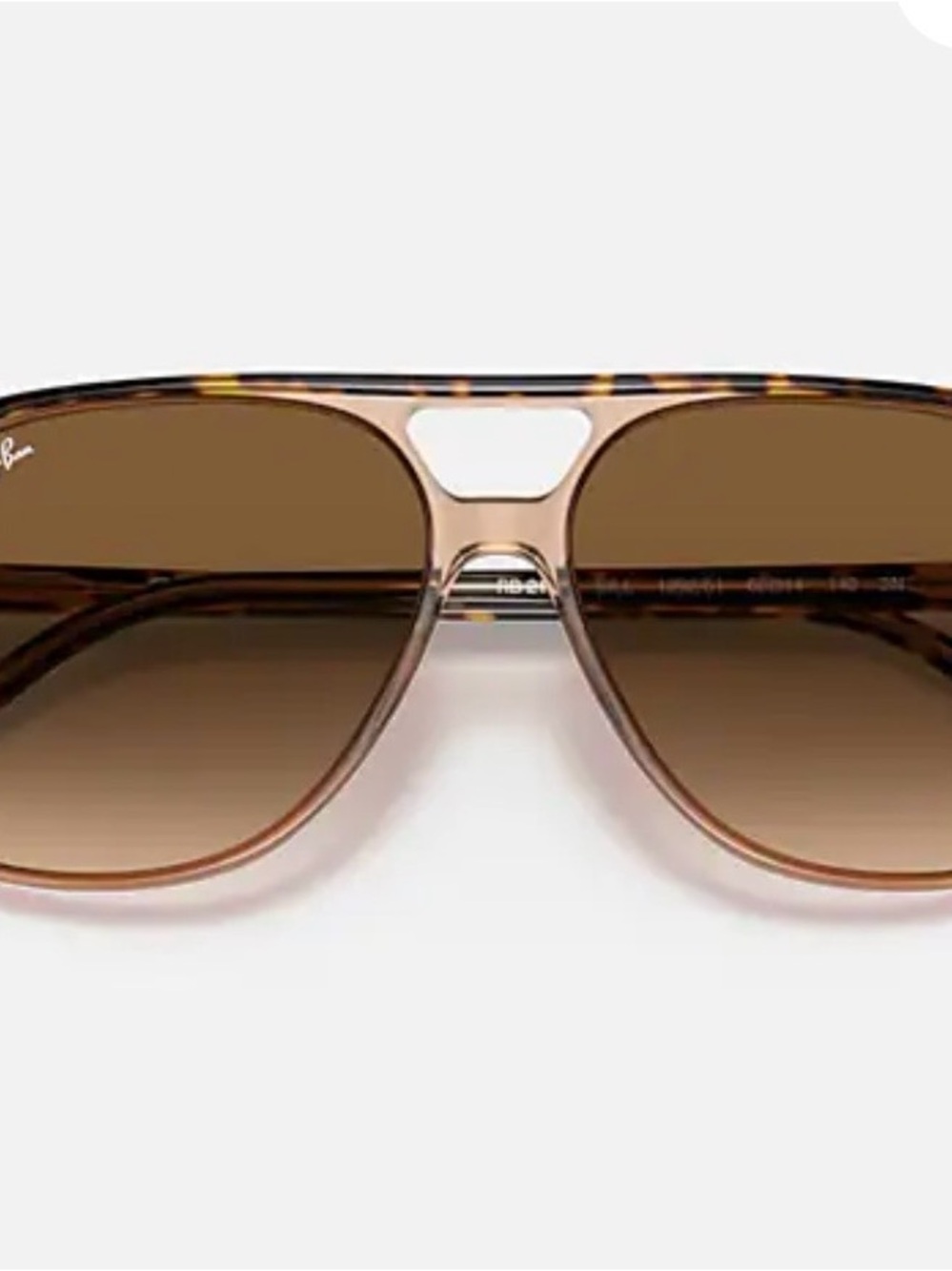 Ray-Ban Brown Gradient Lens Tortoiseshell Aviator Sunglasses